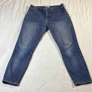 J.Crew Curvy Toothpick Skinny Jeans 28P Petite Dark Wash High-Rise‎ Denim